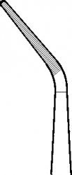 Pinzeta zubní s rýhovanou čelistí zahnutá; 15,7 cm
