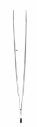 Pinzeta zubní s hladkou čelistí lomená; 15,7 cm
