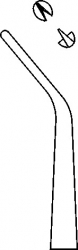 Pinzeta zubní chirurgická zahnutá jemná; 14,2 cm