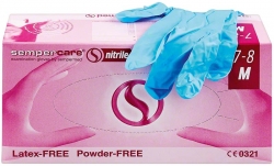 SEMPERCARE® nitrile 100 ks/ bal. - latex a powder FREE vel. M