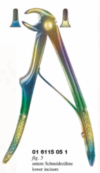 Kleště extrakční dětské - Dolní řezáky fig. 5  Multicolor line