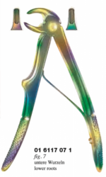 Kleště extrakční dětské - Dolní kořenové fig. 7  Multicolor line