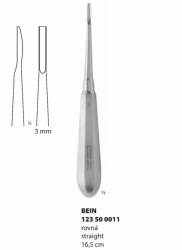 Bein páka extrakční rovná; 3 mm; 16,5 cm