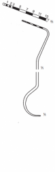 Sonda parodontolog. 1; 2; 3; 5; 7; 9; 11; 13 mm; 15,2 cm - kopie