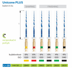 Unicone PLUS - reciprokační systém 6 ks/ bal.